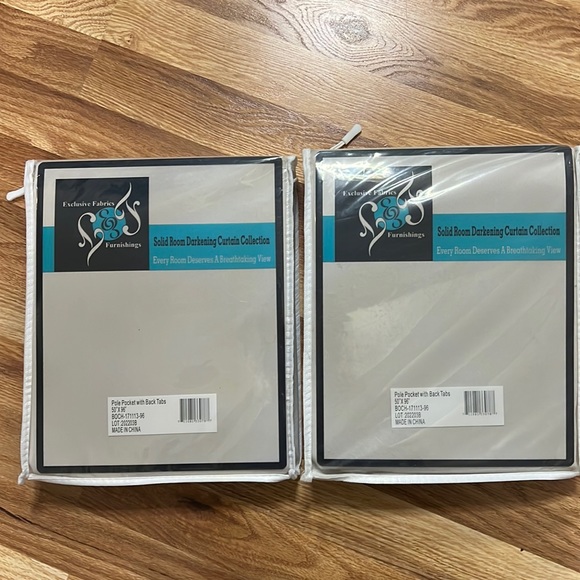 Solid Room Darkening Rod Pocket Curtain Panels (Set of 2) - Picture 2 of 10